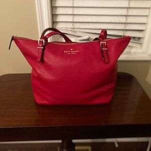 Large Kate Spade Purse in Bright Cherry Red